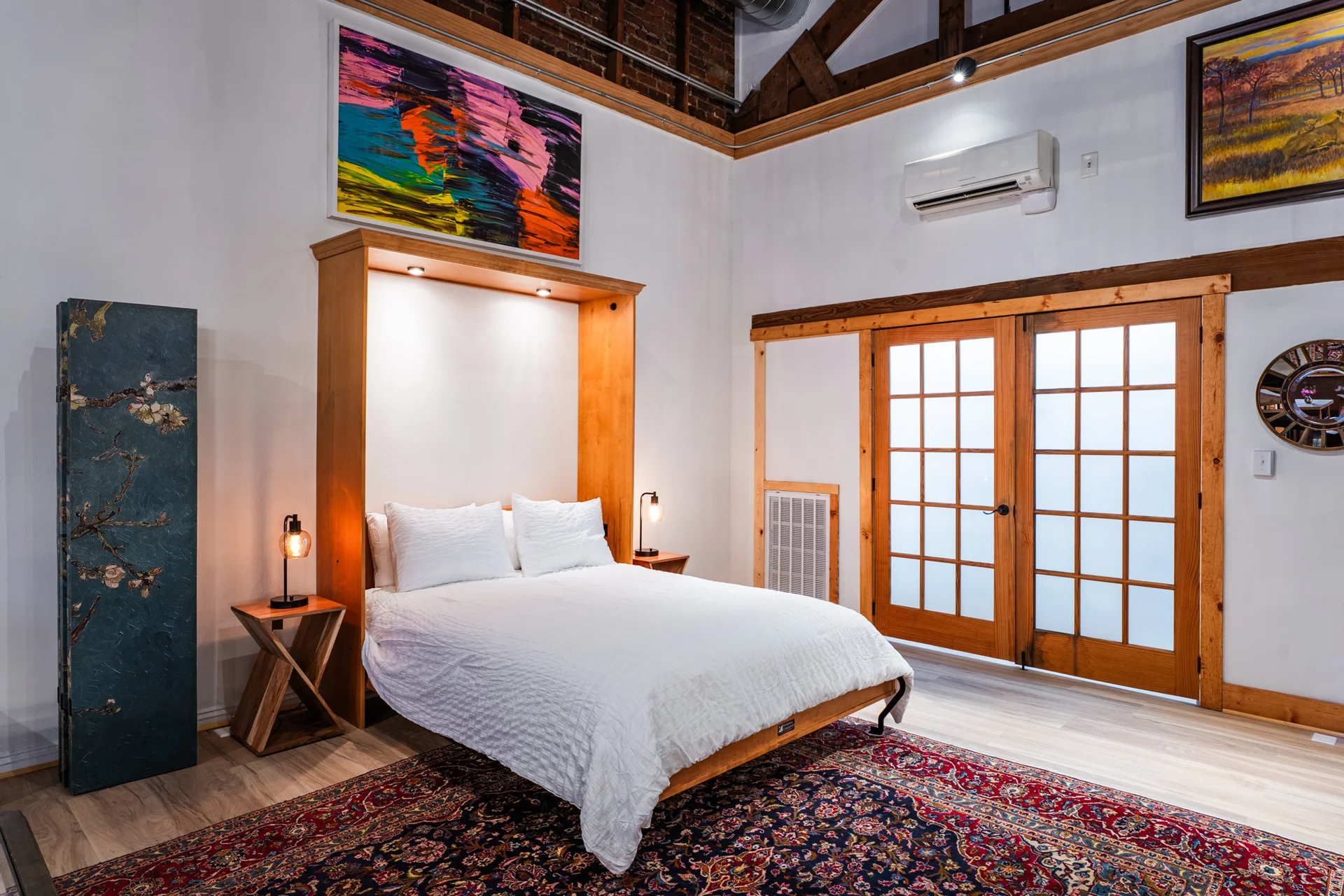Queen-size Murphy bed on the main level